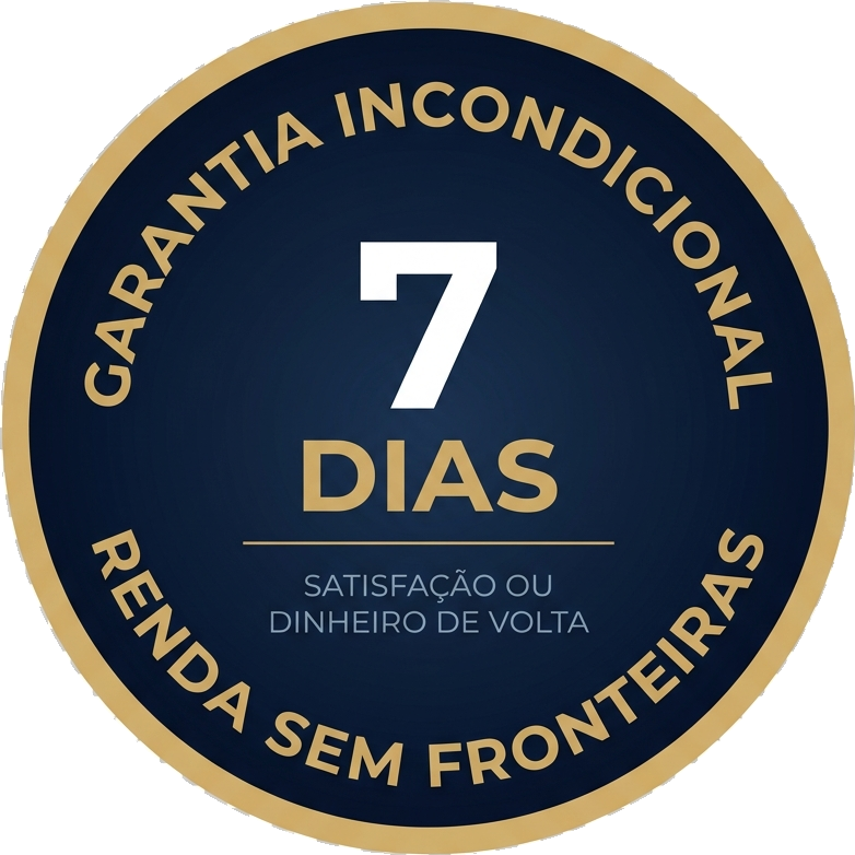 Selo de garantia incondicional de 7 dias — Renda Sem Fronteiras